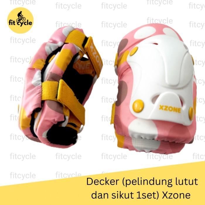 XZONE pelindung lutut dan sikut anak decker anak untuk sepeda