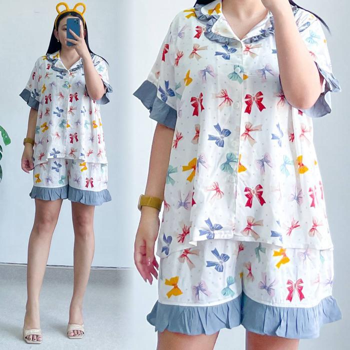 MISSDASTER - LIVY PIYAMA PENDEK RAYON JUMBO LD 120 - A4