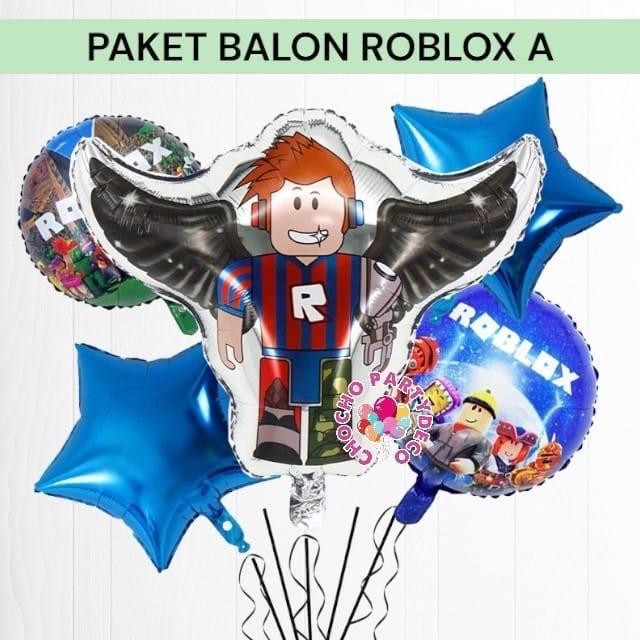 Paket Balon ROBLOX A / Dekorasi Ulang Tahun Roblox / Balon Foil Roblox