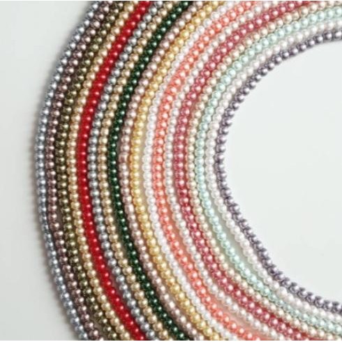 

New Mutiara Sintetis Uk. 6mm ( Mutiara Berat ) Bahan Manik DIY - Harga/string