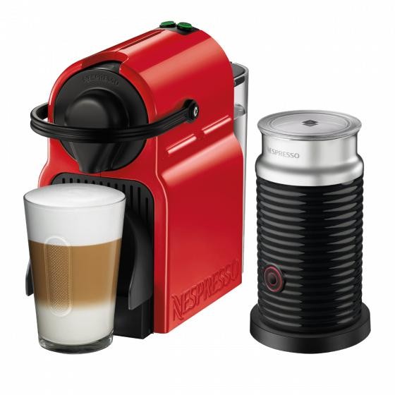 

NESPRESSO INISSIA M105 COFFEE MACHINE, RED WITH AEROCCINO3