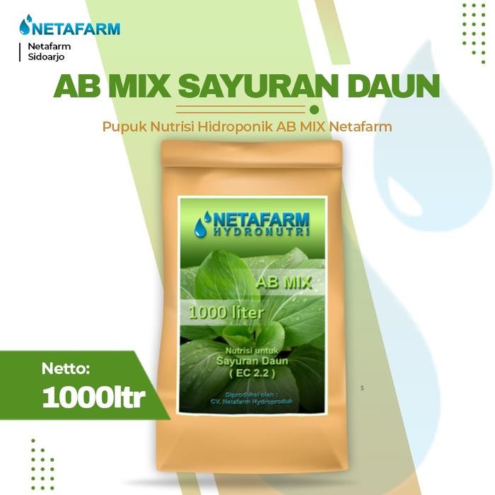 

Promo Pupuk Nutrisi Ab Mix Netafarm Utk Sayuran Daun - 1000Lt Termurah