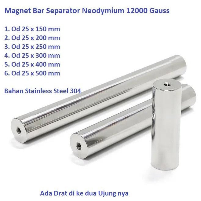 

Magnet Bar Separator Neodymium 12000 Gauss 25 cm ( Bisa Custom Ukuran )