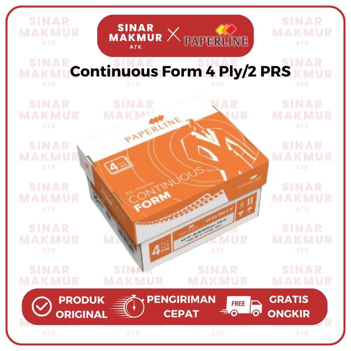 

NEW PRODUK CONTINUOUS FORM/KERTAS KOMPUTER 9.5X11:2 4 PLY/K4 PRS PAPERLINE (DUS) WARUNG ARA67