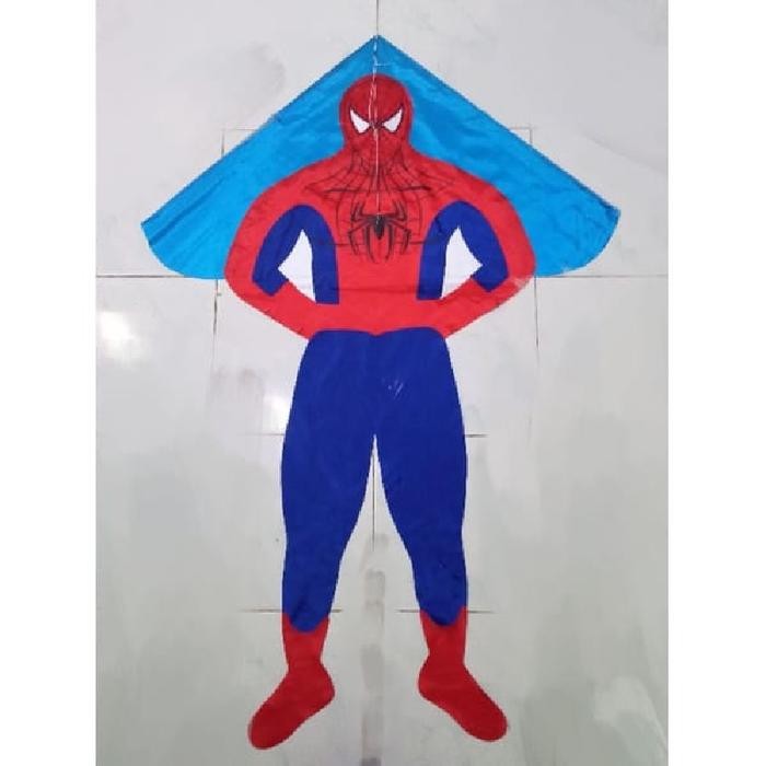 LAYANGAN KAIN KARAKTER SUPERHERO SPIDERMAN / Layang Layang Lipat