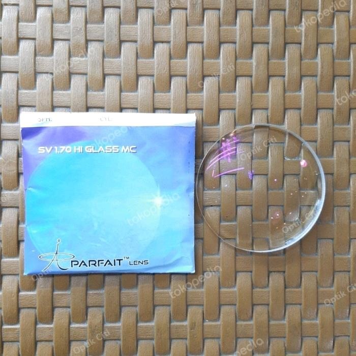 Lensa Kacamata Minus Bahan Kaca Anti Radiasi High Index 1.7 Tipis