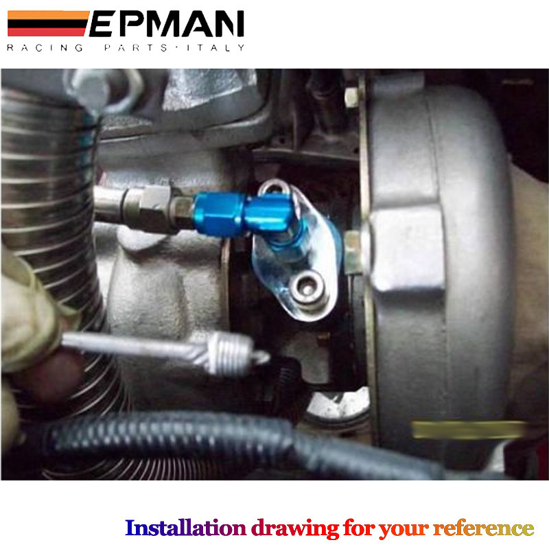 Turbo Oil Feed Inlet Flange Gasket Adapter Kit 4An 4 An Fitting T3 T3/T4 T04 Ep-Tf004