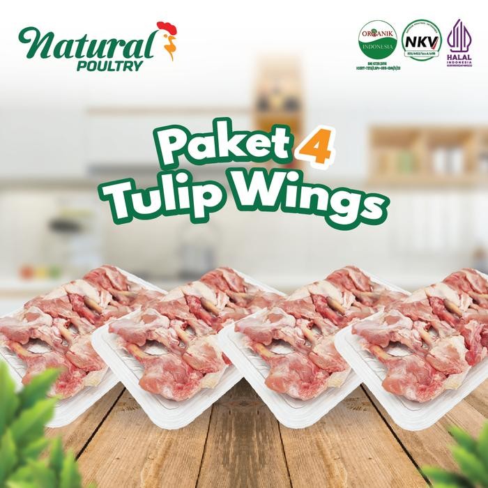 

Pilihan- Paket 4 Pack Tulip Wing Sayap Ayam Probiotik 250 Gram - Natural Poultry