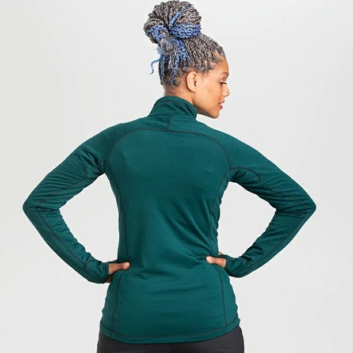 Terbaru Outdoor Research Vigor Quarter Zip Fleece Women'S Treeline Original