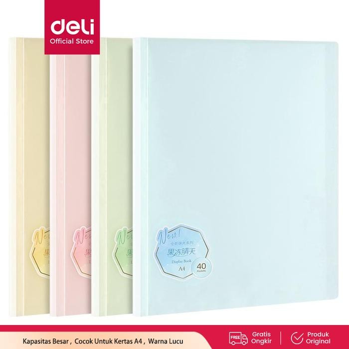 

Deli Display Book / Map Clear Holder / Document Keeper A4 40 60 Slot PQ306 Plastik Stationery