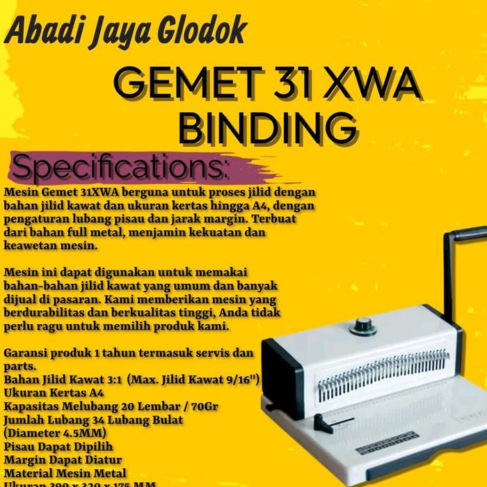 

GEMET BINDING 31 XWA