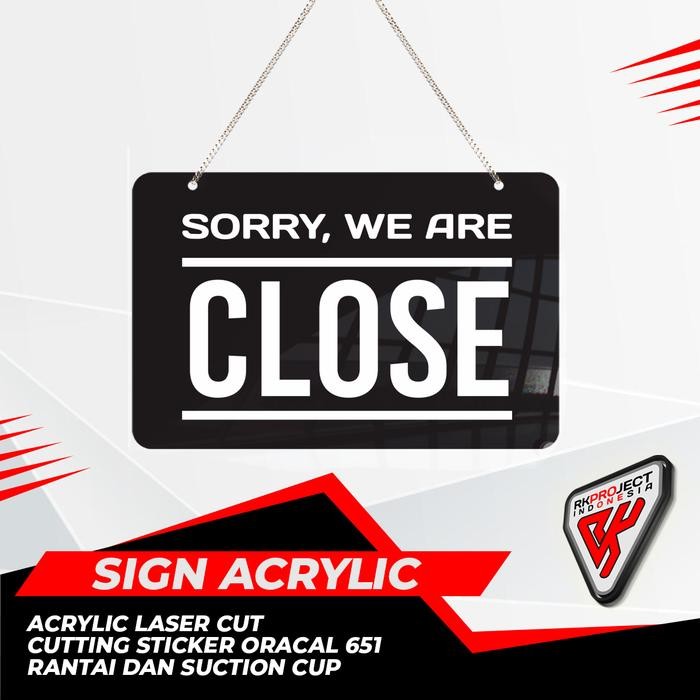 

SIGN BOARD AKRILIK ACRYLIC OPEN - CLOSE