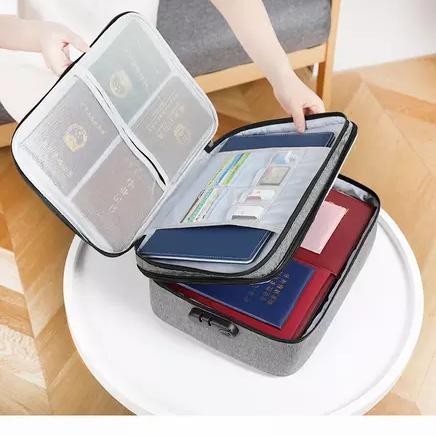 

TAS DOKUMEN TEMPAT PENYIMPANAN FILE TRAVEL BAG DOCUMENT STORAGE BOX HITAM