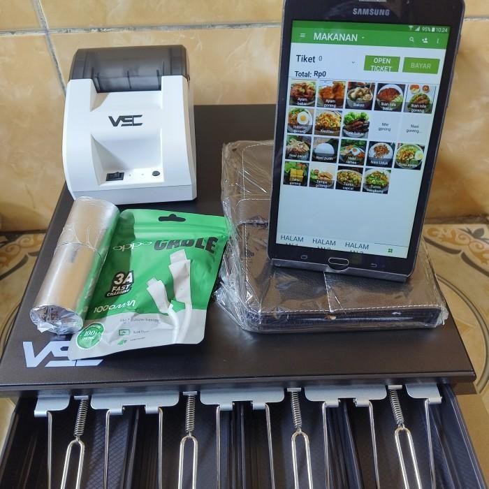 

PAKET MESIN KASIR ANDROID LENGKAP TAB 8 INCH 4G MAKANAN , MINUMAN , GOFOOD DLL