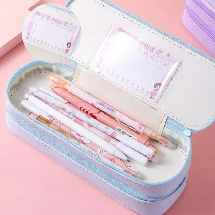 

[BYD2060] TEMPAT PENSIL DUAL ZIPPER SANRIO KOTAK PENSIL KAPASITAS BESAR KUROMI MELODY CINNAMOROLL