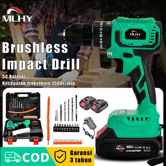 Mlhy Mesin Impact Bor Brushless Electric Drill Mesin Elektrik Drill