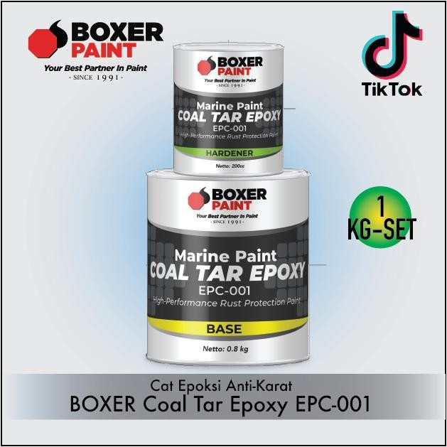 [v] Cat Epoxy Anti-Karat BOXER Coal Tar Epoxy (1 KG-SET)