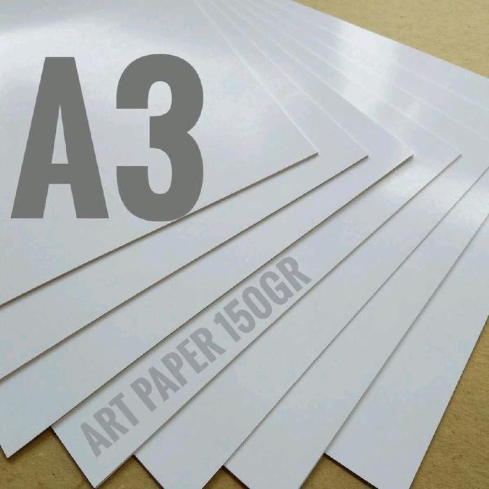 

Kertas Art Paper 150 Gsm Uk A3 / 29.7cm X 42cm ( isi 250 lembar )