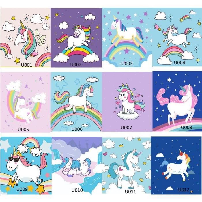 

NEW PRODUK CHILDREN CANVAS PAINTING UNICORN THEME - PRAKARYA ANAK - COLORING MAWAR-89