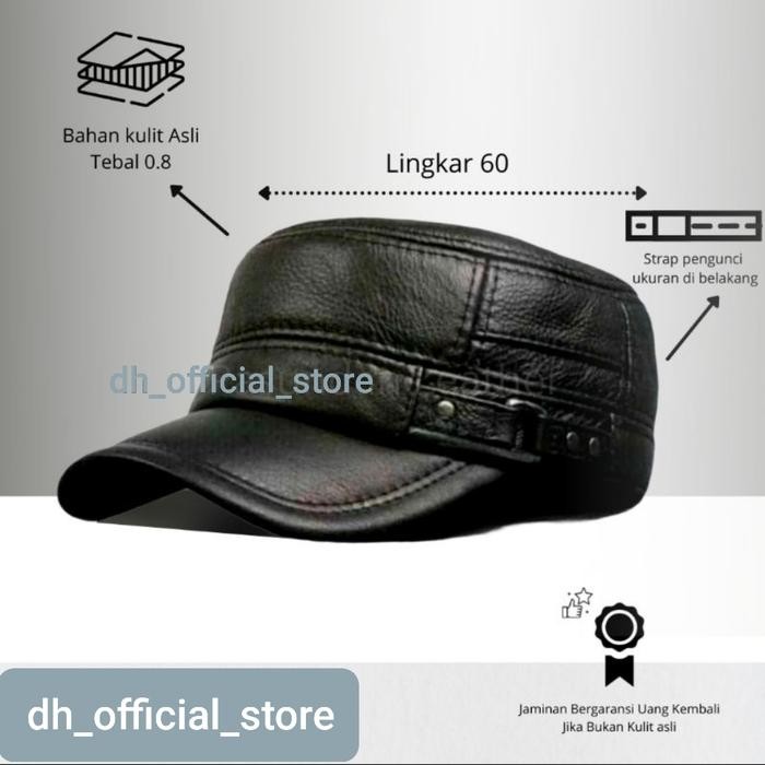 topi komando original kulit asli