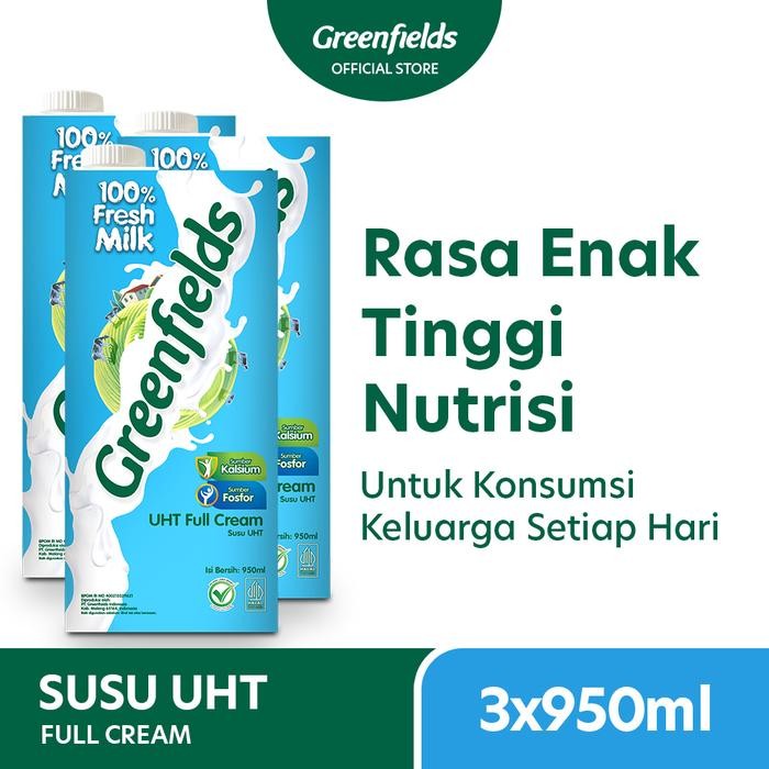 

Pilihan- [Triplepack] Susu Greenfields Uht Full Cream 950Ml X 3 Pcs