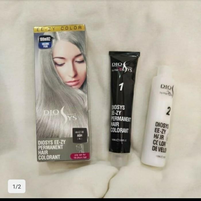 Pilihan- Diosys Semir Pewarna Cat Rambut Ee-Zy Color (Ash) Abu Abu Putih