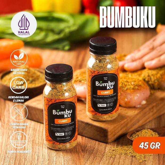 

ASLI BUMBUKU Bumbu Dry Rub Marinasi Segala Jenis Makanan Kal Rendah Dengan Rasa Khas CURRY 45gr