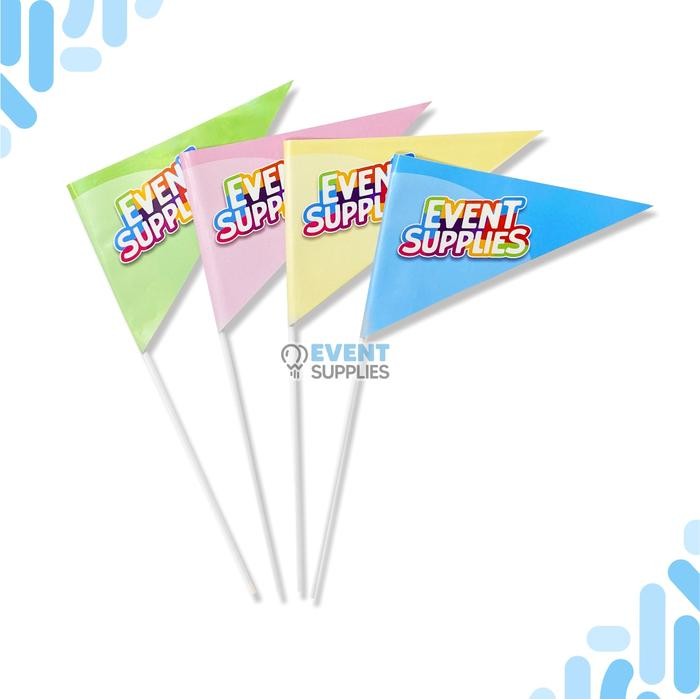 

TERLARIS Bendera Tangan Kertas Print Full Color Bendera Pawai 25 x 15 cm READY STOCK