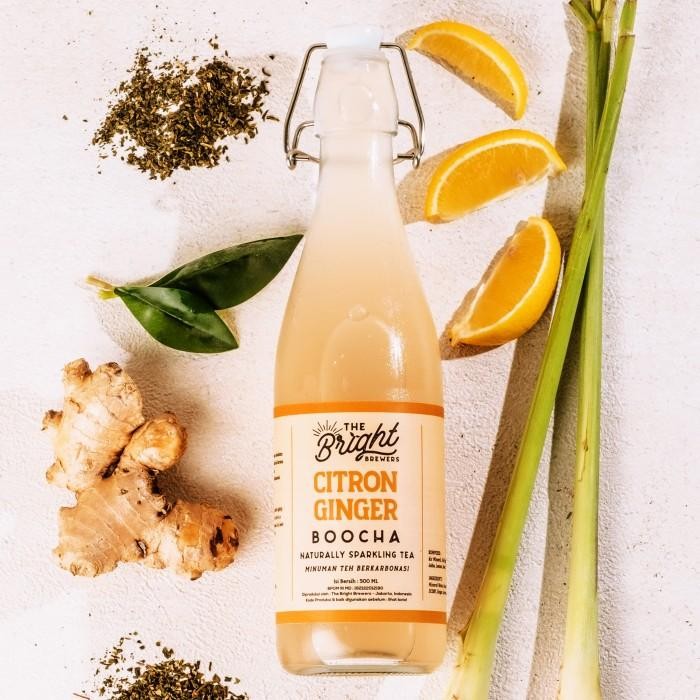 

Kombucha Lemon Ginger 500 ML The Bright Brewers Teh Fermentasi Jahe