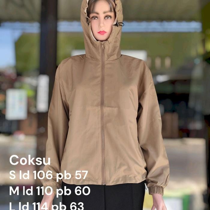 SIAPKIRIM Jaket Parasut Nevada Dewasa Wanita Panjang warna Sage, Coksu dan Taracota READY STOCK