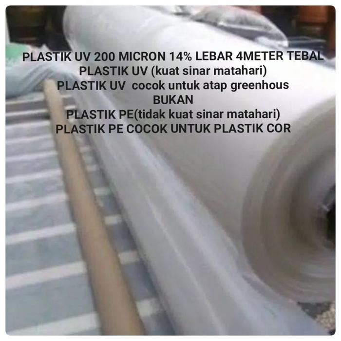 Resun Petfish - Plastik Uv Lebar 4 Meter 200 Micron Plastik Uv