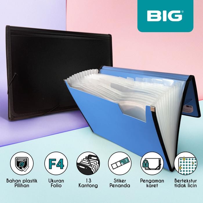 

OJ BIG Expanding File/ Map Harmonika/ Organizer Dokumen/ Carry File F4 Folio Plastik 13 Poket Tali