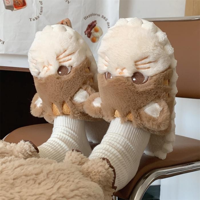 (SNDL-019) SANDAL EMPUK TEBAL / SANDAL BULU KARAKTER ALAS TEBAL / SANDAL RUMAH Marshmellow Bear