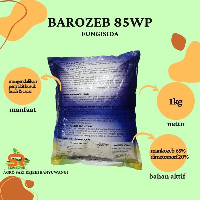 Pilihan- Barozeb 85Wp 1Kg Fungisida Mankozeb Biru