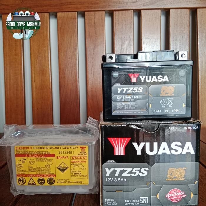 Aki Motor Yamaha Jupiter Mx New, Honda Scoopy Ytz5S Yuasa Aki Kering