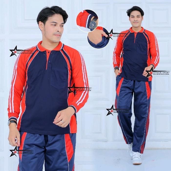 setia Baju olahraga 1 set Celana Training wanita pria training seragam / setelan baju olahraga