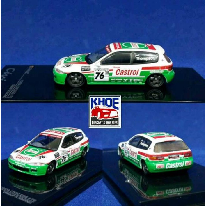 Pilihan- Diecast / Miniatur Honda Civic Estilo Spoon Castrol 1:64 By Tarmac