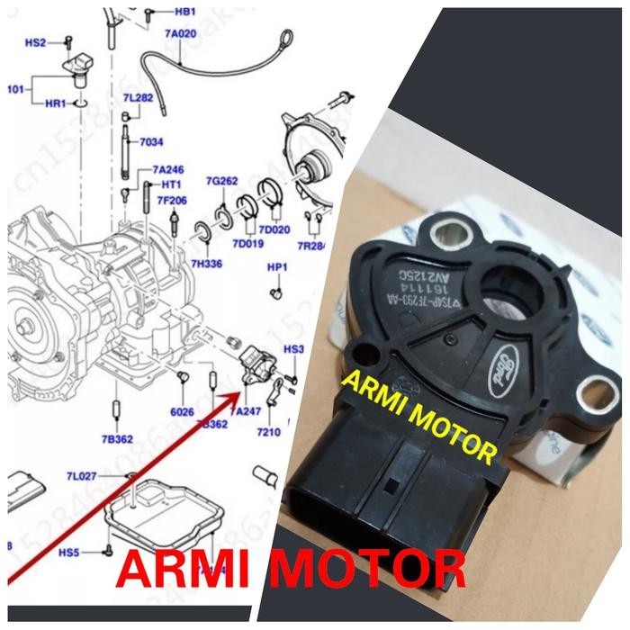 Jual Switch Sensor Selector Neutral Inhibitor Ford Fiesta 1.4 At Original