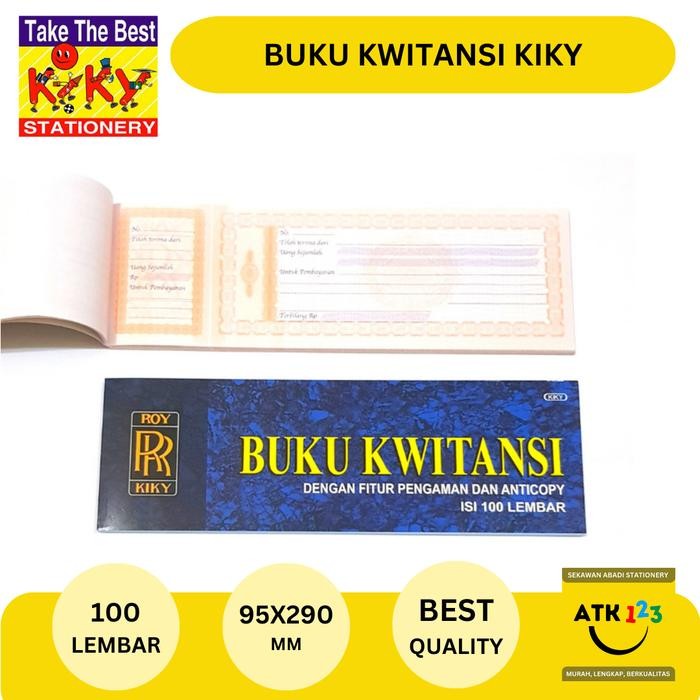 New KIKY Buku Kwitansi Besar Merk Kiky Secure Isi 100 Lembar