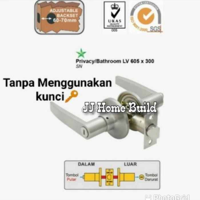 Lever Set SOLID LV 605 x 300 SN / Kunci Pintu Solid / Gagang Pintu