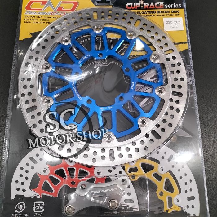 PIRINGAN CAKRAM DEPAN DELKEVIC + BREKET CNC VIXION OLD - VIXION NVL