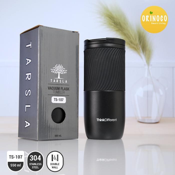 FCR0  [Cod] Orinoco Mug Gelas Full Black Ts-107 Coffee Mug Fancy Stainless Double Wall