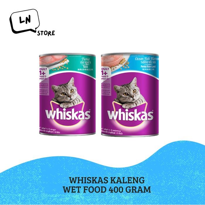 SH960 Whiskas Kaleng Wet Food 400 gram Makanan Basah TERMURAH