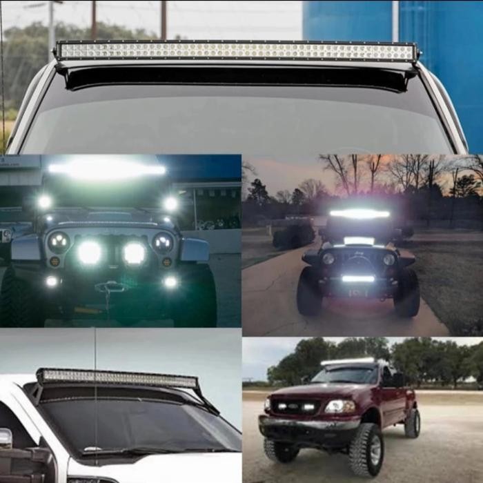 Ligh bar LED lampu sorot 5D Double Row offroad 52inch 300watt Jeep JK
