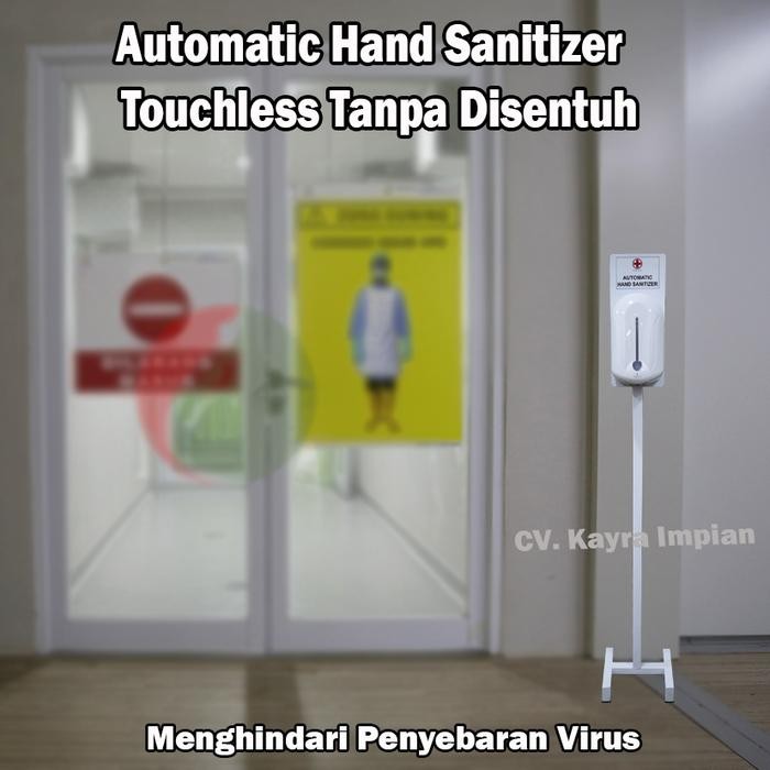 p8oy- Hand Sanitizer Otomatis / Automatic Hand Sanitizer Paket Stand Komplit