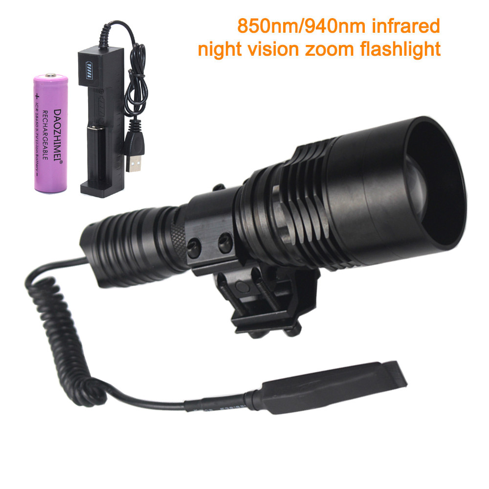 C11 infrared IR850nm&940nm LED Zoom High Bright Night Vision Infrared Fill Light Tactical Hunting