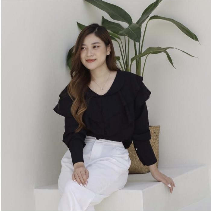 JOLENE BLOUSE COLLAR LONGSLEEVE TOP MSMO