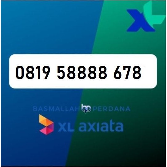 Nomor Cantik XB19 58888 678 Perdana XL 4G 5G YOP925
