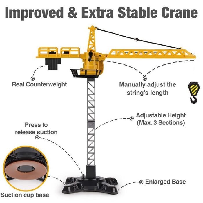 Alat Berat Crane Hang Tower 1:55 Diecast Miniatur Tower Alloy Crane