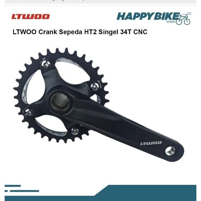 L-TWOO Crank Set Sepeda MTB LTWOO Single 34T Hollowtech II HT2